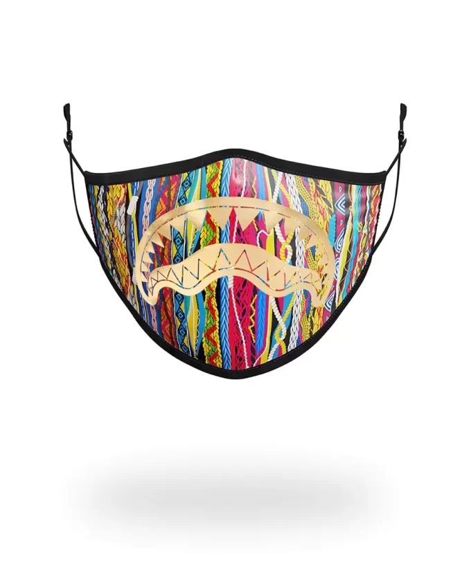 1994 GOLD METALLIC SHARK POLYESTER FACE MASK 1994 GOLD METALLIC SHARK POLYESTER FACE MASK