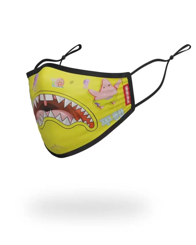 ADULT SPONGEBOB JAPAN SHARK FORM FITTING FACE-COVERING ADULT SPONGEBOB JAPAN SHARK FORM FITTING FACE-COVERING