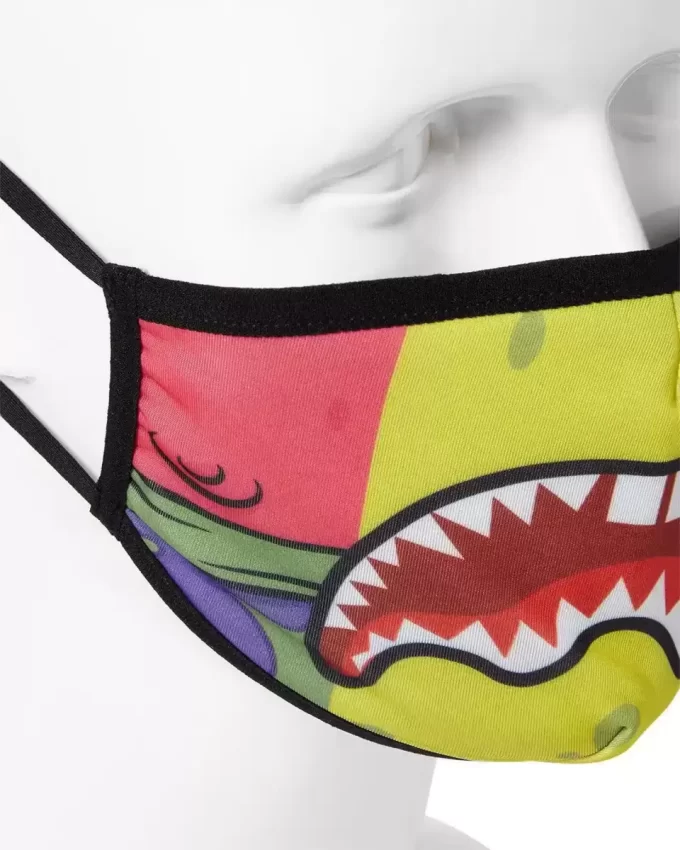 ADULT SPONGEBOB OG SHARK FORM FITTING FACE-COVERING ADULT SPONGEBOB OG SHARK FORM FITTING FACE-COVERING