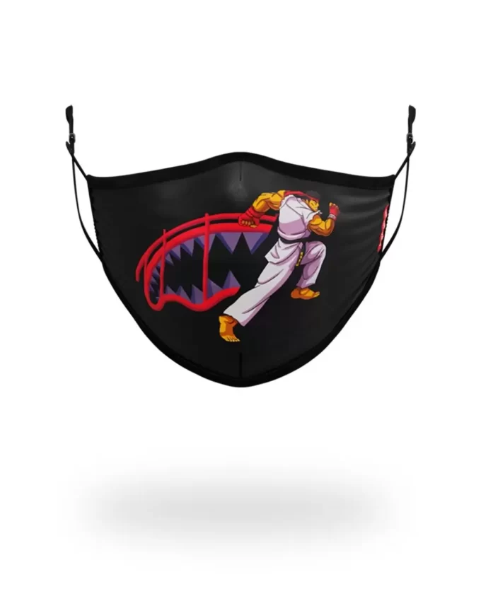 ADULT STREET FIGHTER RYU SHARK FORM FITTING FACE-COVERING ADULT STREET FIGHTER RYU SHARK FORM FITTING FACE-COVERING