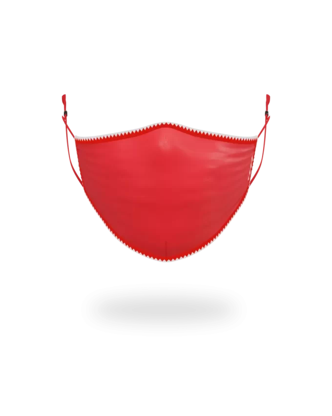 ADULT VERTICAL SHARK (RED) FORM-FITTING FACE MASK ADULT VERTICAL SHARK (RED) FORM-FITTING FACE MASK
