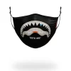 BITE ME SHARK (BLK) POLYESTER FACE MASK BITE ME SHARK (BLK) POLYESTER FACE MASK