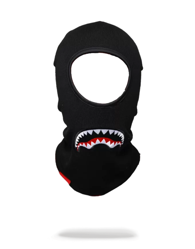 BLACK SHARKMOUTH SKI MASK