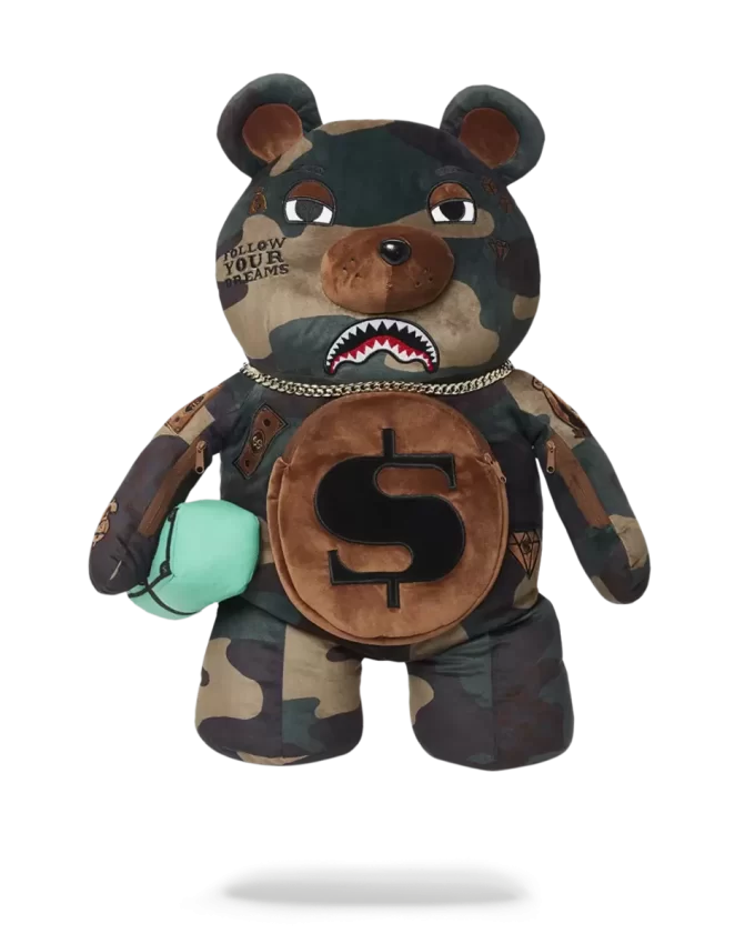 CAMOCHECK MONEYBEAR TEDDYBEAR BACKPACK CAMOCHECK MONEYBEAR TEDDYBEAR BACKPACK