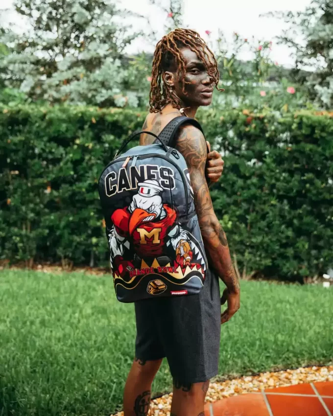 CANES MUSCLE UNIVERSITY OF MIAMI BACKPACK (WITH WARREN SAPP) CANES MUSCLE UNIVERSITY OF MIAMI BACKPACK (WITH WARREN SAPP)