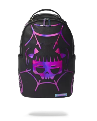 CAZZU IRIDESCENT CUT & SEW SPIDER SKULL SHARK BACKPACK (DLXV)