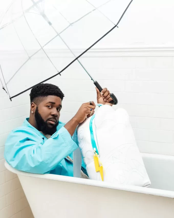 CLOUDY WITH A CHANCE OF SHARK BACKPACK (DLXV) CLOUDY WITH A CHANCE OF SHARK BACKPACK (DLXV)