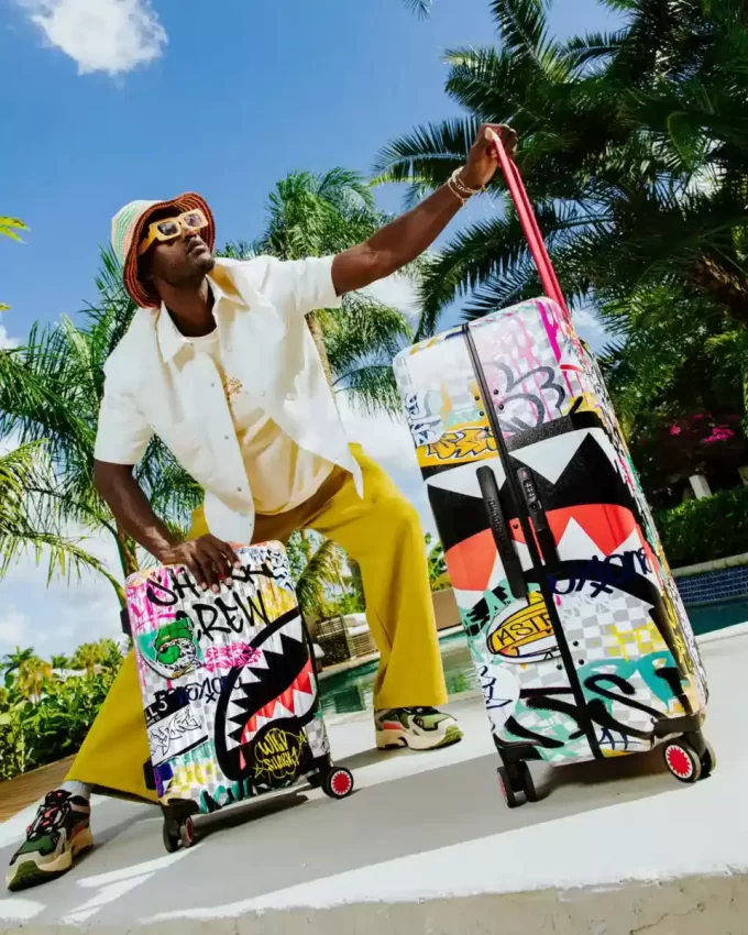 CREATE ANOTHER DAY SHARKNAUTICS HARDSHELL CARRY-ON LUGGAGE CREATE ANOTHER DAY SHARKNAUTICS HARDSHELL CARRY-ON LUGGAGE