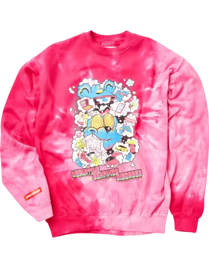 DISRUPTIVE BEHAVIOR DISORDER CREW PINK TIE DYE DISRUPTIVE BEHAVIOR DISORDER CREW PINK TIE DYE