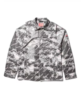 DOUBLE YOKE SNAP FRONT JACKET (GREY) DOUBLE YOKE SNAP FRONT JACKET (GREY)