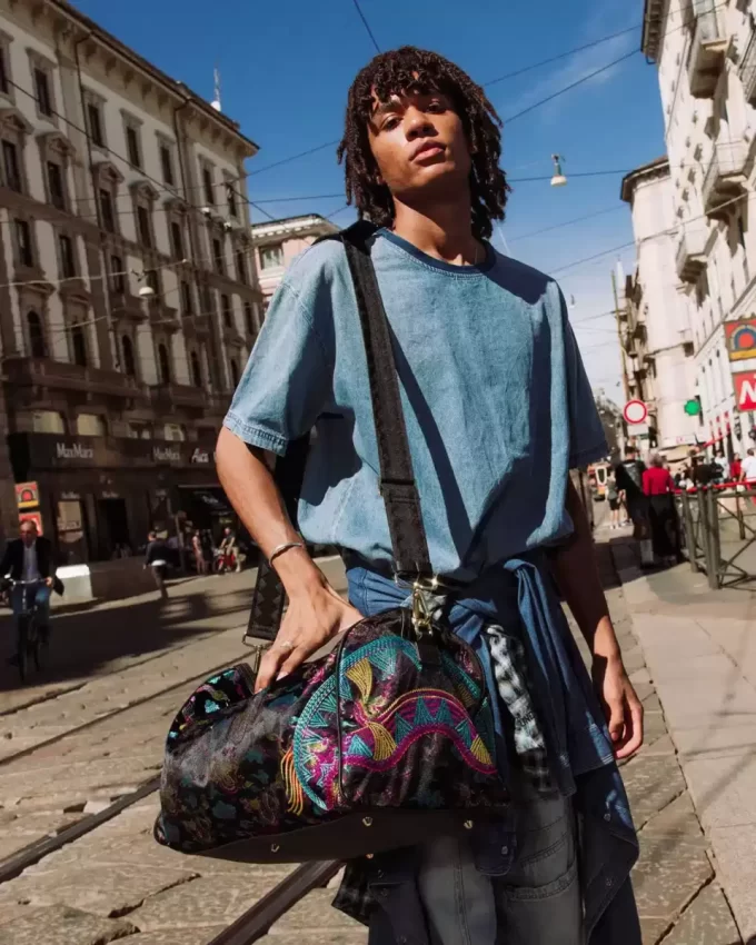 EMBROIDERED DRAGONS DUFFLE EMBROIDERED DRAGONS DUFFLE