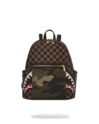 EXTERIOR GOLD ZIP POCKET SHARKS IN PARIS SAVAGE BACKPACK