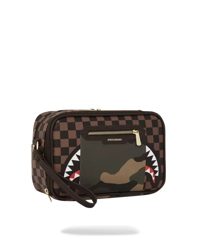 EXTERIOR GOLD ZIP POCKET SHARKS IN PARIS TOILETRY BRICKSIDE BAG EXTERIOR GOLD ZIP POCKET SHARKS IN PARIS TOILETRY BRICKSIDE BAG