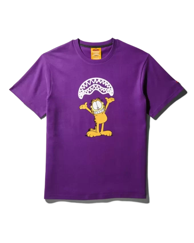 GARFIELD SHARKMOUTH GRAPHIC T-SHIRT (PURPLE)