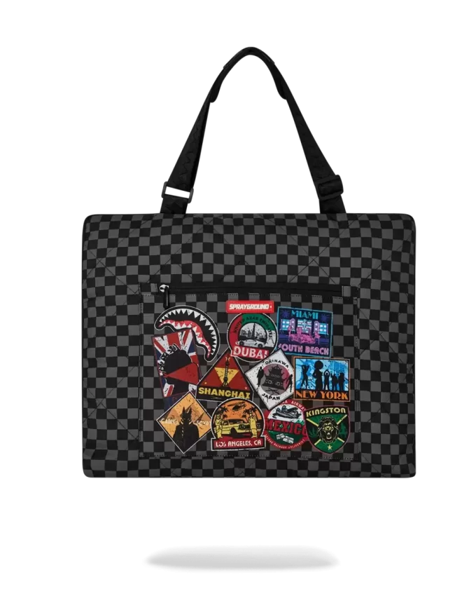 GLOBAL MOGUL UNLIMITED MILES PACKABLE BEACH MAT BLANKET WATER RESISTANT CONVERTIBLE TOTE