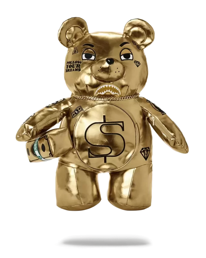 GOLD RUSH MONEYBEAR TEDDYBEAR BACKPACK GOLD RUSH MONEYBEAR TEDDYBEAR BACKPACK