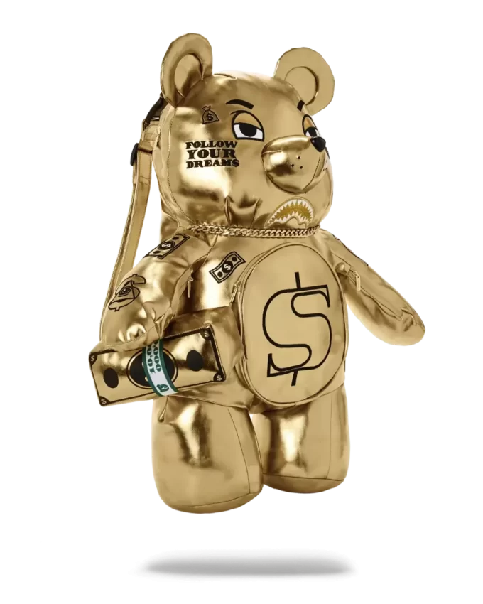 GOLD RUSH MONEYBEAR TEDDYBEAR BACKPACK GOLD RUSH MONEYBEAR TEDDYBEAR BACKPACK