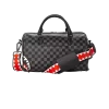 GREY CHECKERED SHARKS IN PARIS MINI DUFFLE