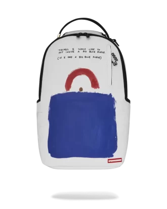 KEITH HARING BIG BLUE PURSE ART BACKPACK