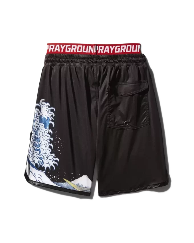 KIDS JAPAN WAVE SWIM TRUNKS (BLACK) KIDS JAPAN WAVE SWIM TRUNKS (BLACK)