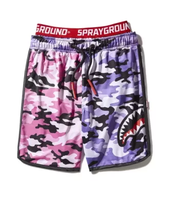 KIDS SPLIT CAMO SWIM TRUNKS