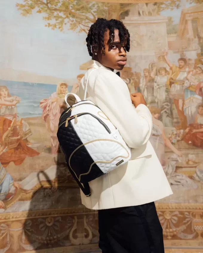 LEVELED UP SPLIT QUILT SHARK SAVAGE BACKPACK LEVELED UP SPLIT QUILT SHARK SAVAGE BACKPACK