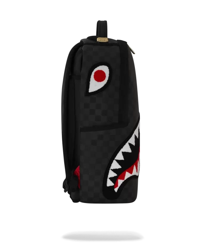LIGHTS OUT SHARKS IN PARIS CHENILLE SHARK BACKPACK LIGHTS OUT SHARKS IN PARIS CHENILLE SHARK BACKPACK