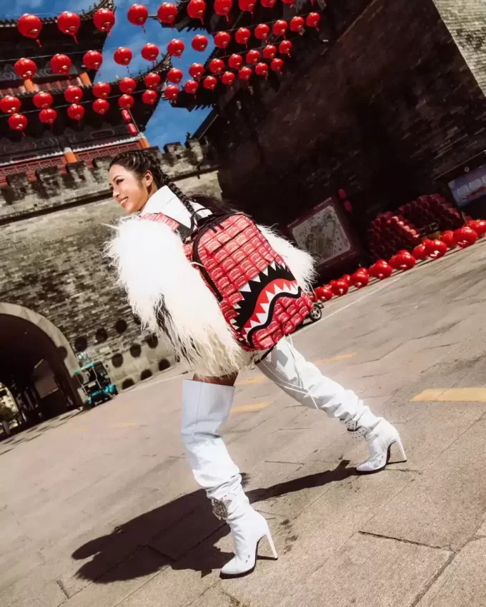 MADE OF WOVEN LABELS SHARK BACKPACK MADE OF WOVEN LABELS SHARK BACKPACK