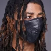 MIDNIGHT SHARK VEGAN LEATHER FACEMASK MIDNIGHT SHARK VEGAN LEATHER FACEMASK