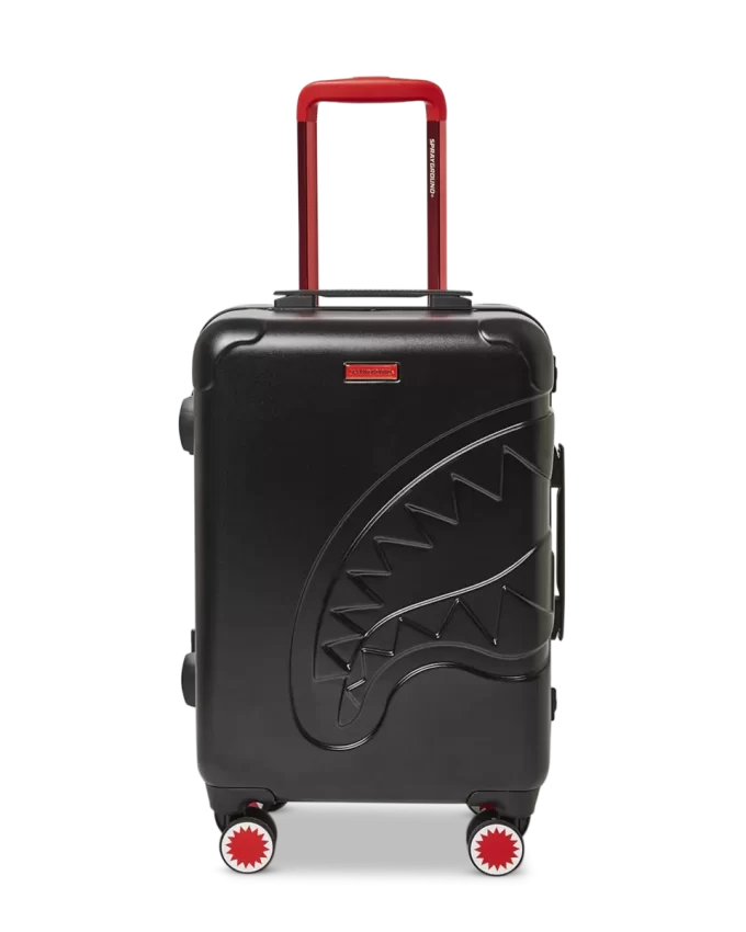 MOLDED SHARKITECTURE BLACK HARDSHELL CARRY-ON LUGGAGE MOLDED SHARKITECTURE BLACK HARDSHELL CARRY-ON LUGGAGE