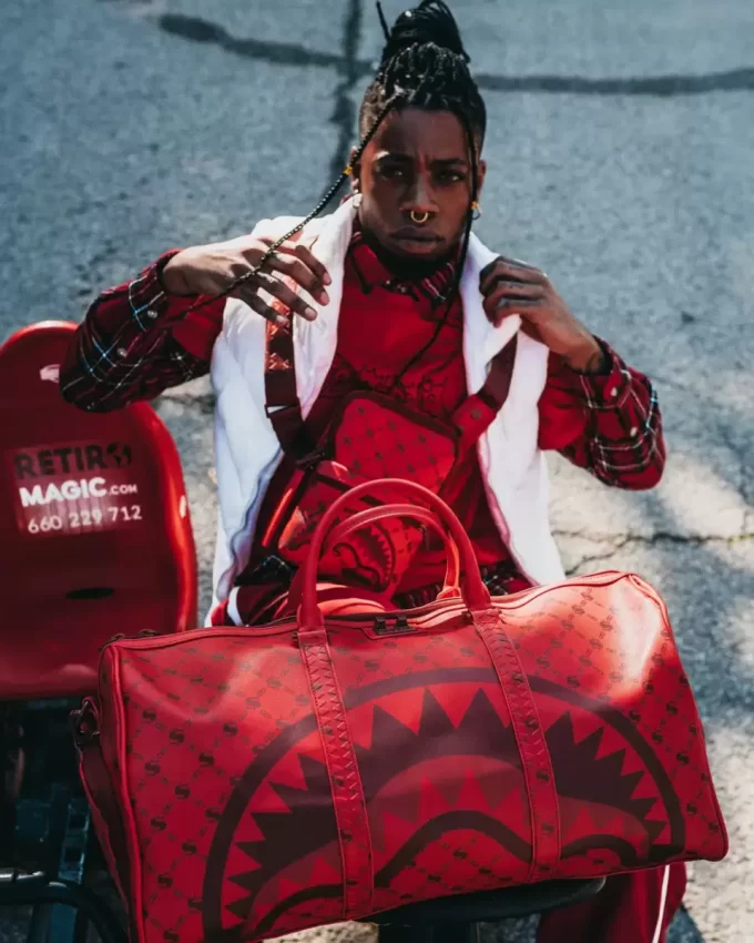 MONEY PATTERN BRICK DUFFLE MONEY PATTERN BRICK DUFFLE