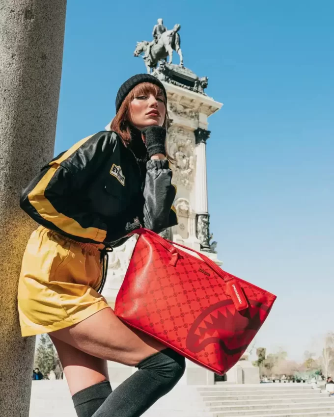 MONEY PATTERN BRICK TOTE MONEY PATTERN BRICK TOTE