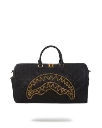 NOIR QUILT GOLD CHAIN SHARK DUFFLE