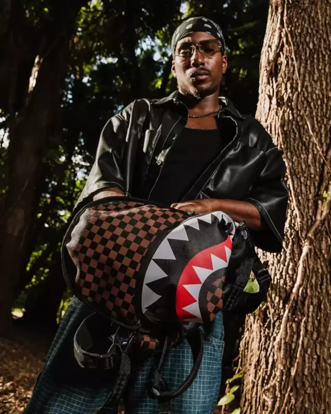 NOOO WAY!!! A REVERSIBLE BACKPACK – PURPLE VELOUR TO OG SHARKS IN PARIS BACKPACK NOOO WAY!!! A REVERSIBLE BACKPACK – PURPLE VELOUR TO OG SHARKS IN PARIS BACKPACK