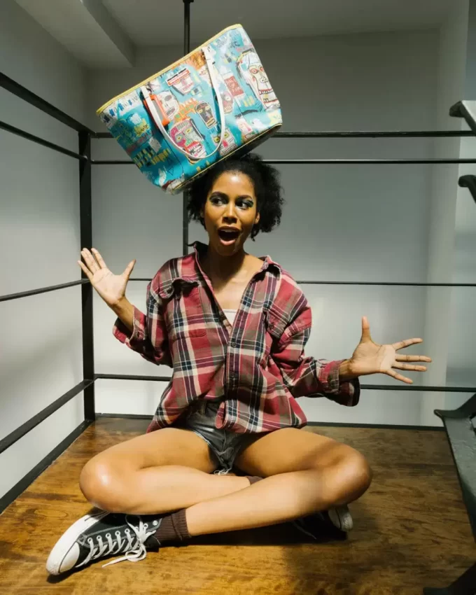 OFFICIAL BASQUIAT MITCHELL CREW 1983 TOTE OFFICIAL BASQUIAT MITCHELL CREW 1983 TOTE