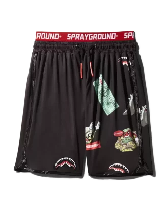 PATCH ALL-IN CORTO SWIM TRUNKS (BLACK)