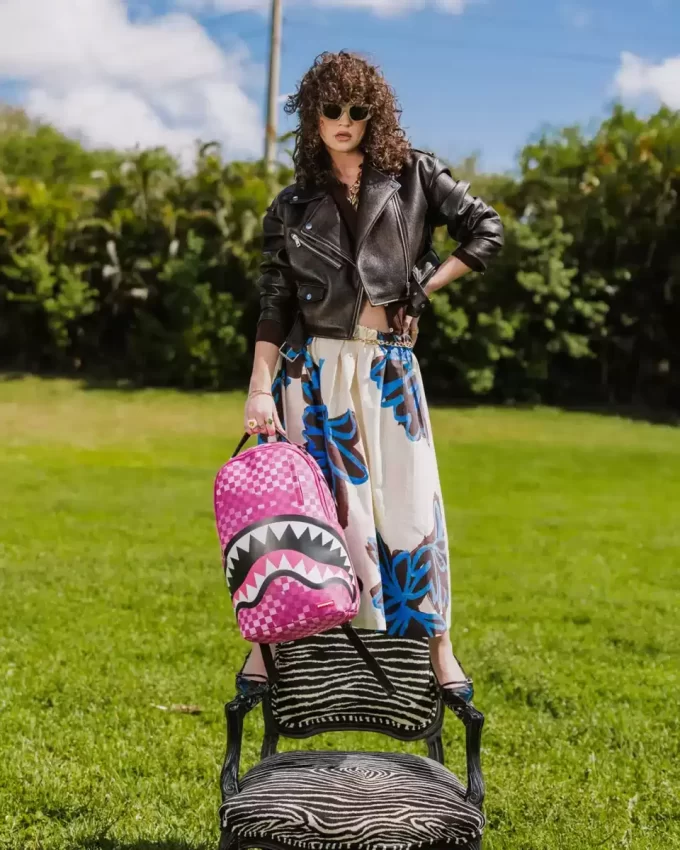 PINK CAMOCHECK BACKPACK PINK CAMOCHECK BACKPACK