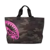 PINK STENCIL SHARK CAMO TOTE PINK STENCIL SHARK CAMO TOTE