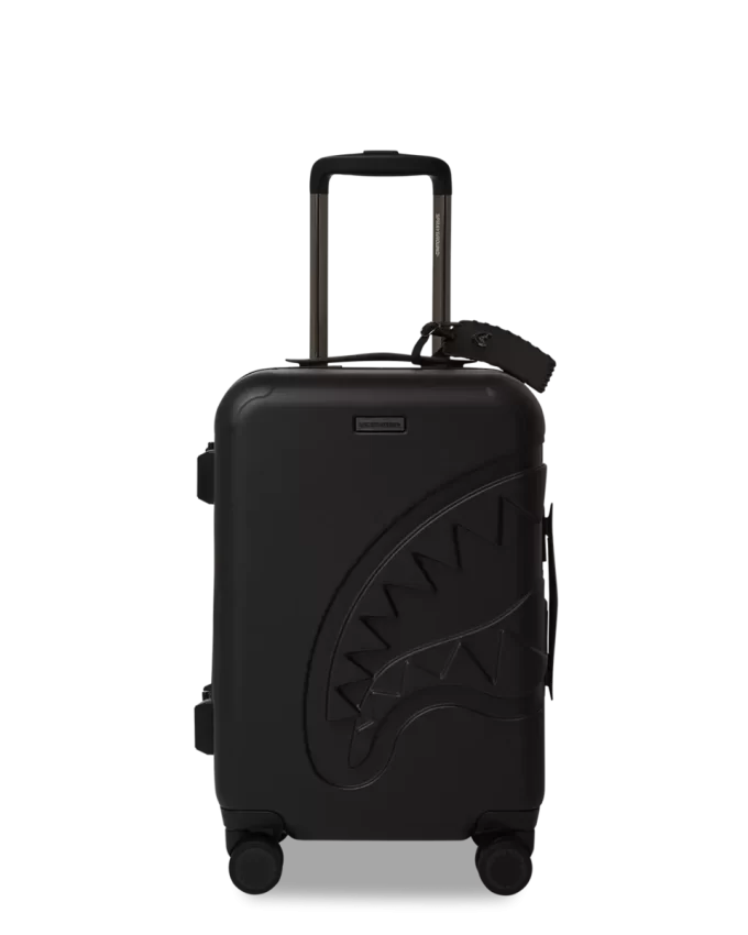 REALITY CHECK SHARKITECTURE CARRY-ON JETBLACK LUGGAGE (GUNMETAL HARDWARE)