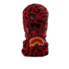 RED LEOPARD GOLD SHARK MOUTH SKI MASK