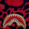 RED LEOPARD GOLD SHARK MOUTH SKI MASK
