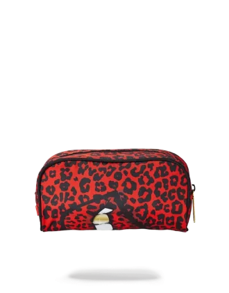 RED LEOPARD LIPS PENCIL CASE