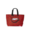 RED LEOPARD LIPS TOTE RED LEOPARD LIPS TOTE