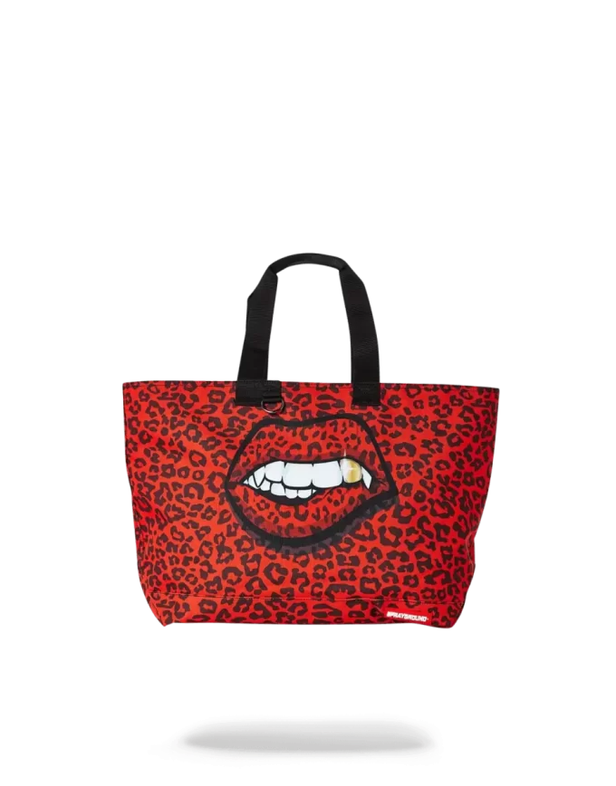 RED LEOPARD LIPS TOTE RED LEOPARD LIPS TOTE