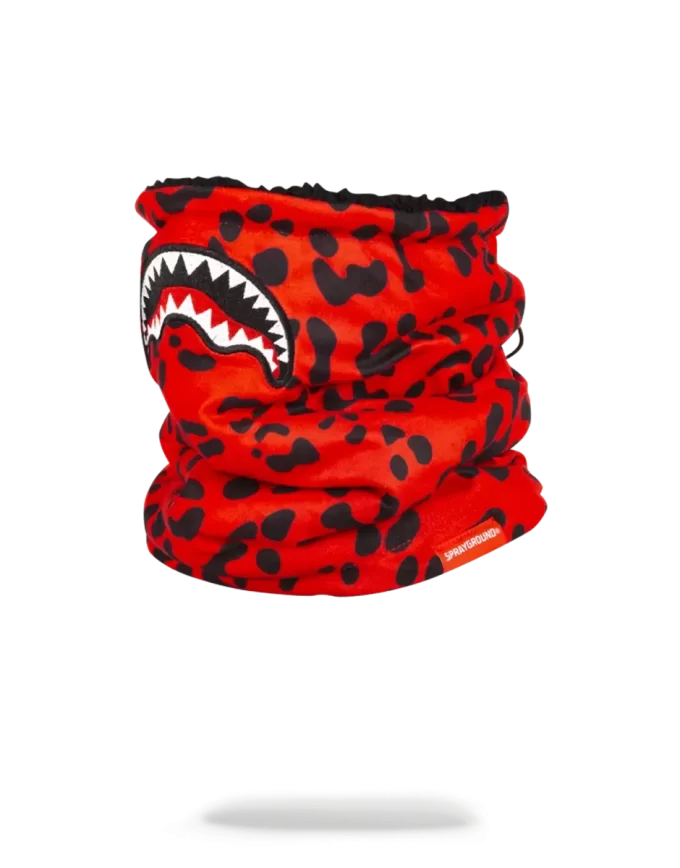 RED LEOPARD NECK WARMER