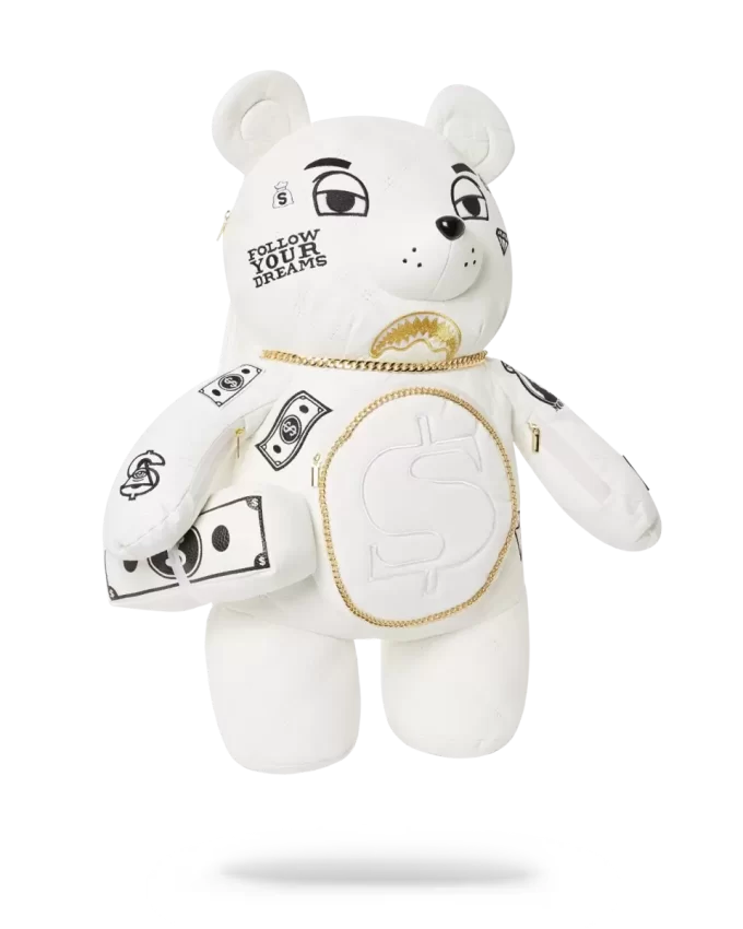 RIVIERA LE BLANC GOLD CHAIN MONEYBEAR TEDDYBEAR BACKPACK RIVIERA LE BLANC GOLD CHAIN MONEYBEAR TEDDYBEAR BACKPACK