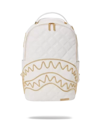 RIVIERA LE BLANC GOLD CHAIN SHARK BACKPACK (DLXV)