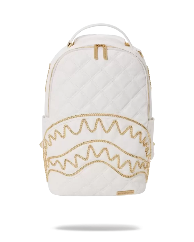 RIVIERA LE BLANC GOLD CHAIN SHARK BACKPACK (DLXV) RIVIERA LE BLANC GOLD CHAIN SHARK BACKPACK (DLXV)