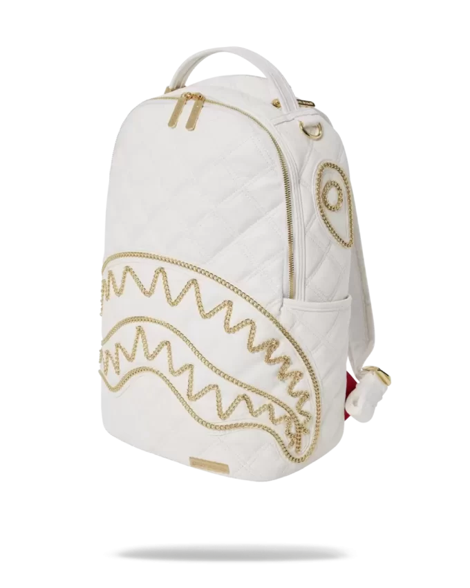 RIVIERA LE BLANC GOLD CHAIN SHARK BACKPACK (DLXV) RIVIERA LE BLANC GOLD CHAIN SHARK BACKPACK (DLXV)