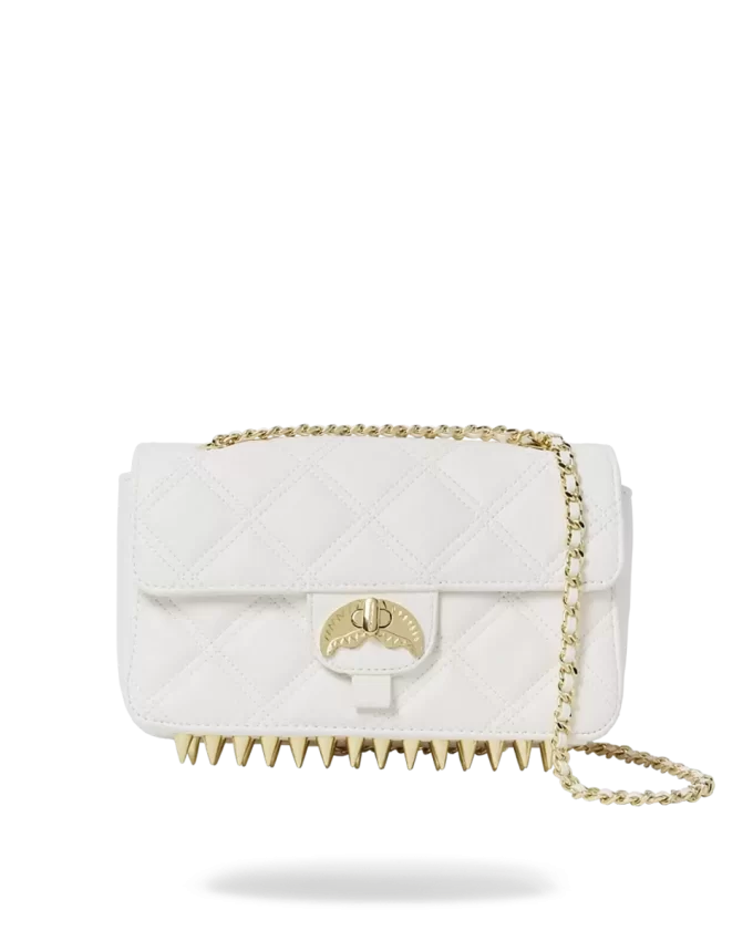 RIVIERA LE BLANC GOLD CHAIN SHARK HANDBAG RIVIERA LE BLANC GOLD CHAIN SHARK HANDBAG